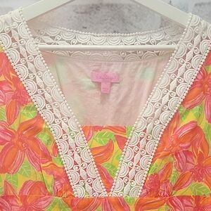 Lilly Pulitzer Sherman Floral Lillies Cotton Dress Sz 2 Resort Wear